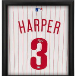 Fanatics Philadelphia Phillies Bryce Harper Autographed Nike White Authentic MLB Jersey Shadowbox