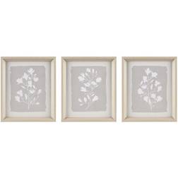 Madison Park Fair Florets Printed Framed Graphic 3-Piece Set, Beig/Green Framed Art