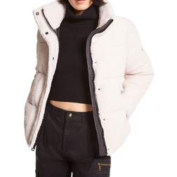 Michael Kors Faux Shearling Quilted Puffer Jacket