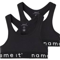 Name It Short Sleeveless Top 2-pack - Black (13208835)