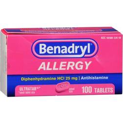 Benadryl Allergy Ultratab 25mg 100 Tablet