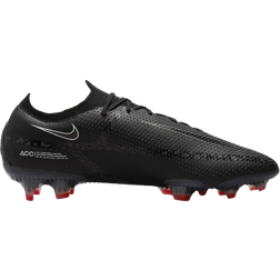 NIKE Phantom GT2 Elite FG - Black/Summit White/Bright Crimson/Dark Smoke Grey