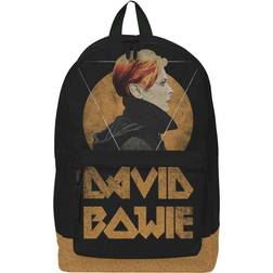 David Bowie Backpack Bag Low Portrait Logo Official Rocksax Black