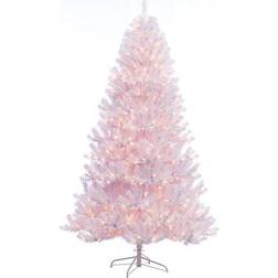 Puleo International 7.5-ft. Pre-Lit White Northern Fir Artificial Christmas Tree