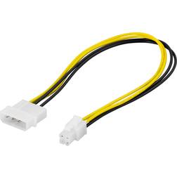 Deltaco Adapterkabel 4-pin til ATX12V(P4) 0,3m
