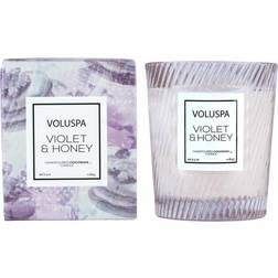 Voluspa Macaron Boxed Textured Glass Violet & Honey 184g Doftljus