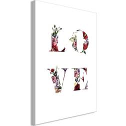 Canvas Love in Flowers Vertical 80x120 Tavla