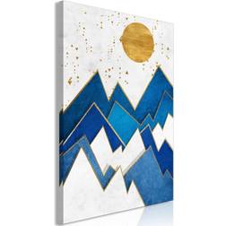 Canvas Snowy Peaks Vertical 60x90 Billede