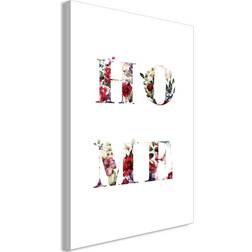 Canvas Home in Flowers Vertical 80x120 Billede