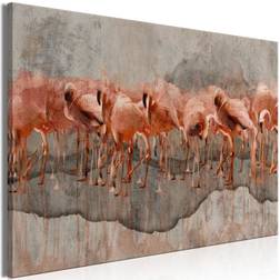 Canvas Flamingo Lake Wide 120x80 Billede