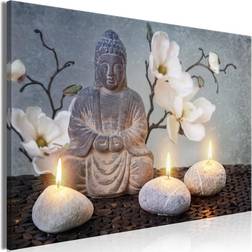 Canvas Buddha and Stones Wide 90x60 Billede