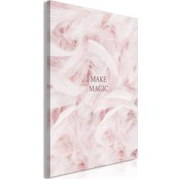 Wonda Canvas Pink Feathers Vertical 40x60 Billede