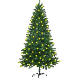 vidaXL med LED 150 cm grön Julgran