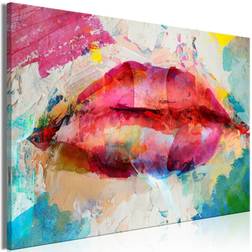 Canvas Artistic Lips Wide 120x80 Billede