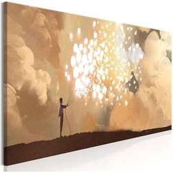 Canvas Fluttering Balloons Narrow 90x30 Billede