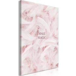 Canvas Pink Feathers Vertical 80x120 Billede