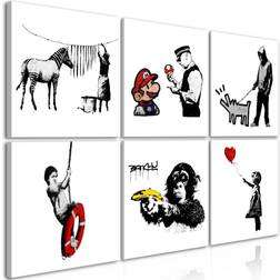 Canvas Banksy Style Billede