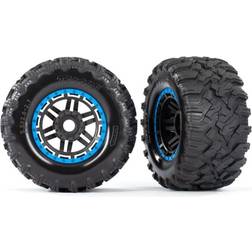 Traxxas 8972A Däck & Fälg Maxx/Svart/Blå (17mm) 2,8 TSM (2)