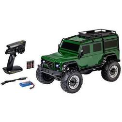 Carson RC Sport Land Rover Defender Grøn Brushless 1:8 RC-modelbil Elektronik terrængående køretøj Firehjulstræk (4WD) RtR 2,4 GHz