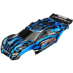 Traxxas 6718X Kaross Rustler 4x4 Blå (Komplett med Karossfästen)