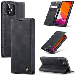 CaseMe Plånboksfodral iPhone 12 12 Pro Svart