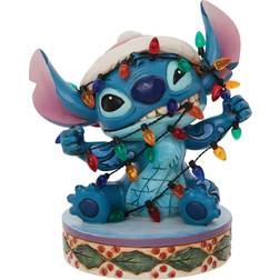 Disney Traditions Stitch Wrapped in Lights Figurine