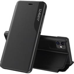 Hurtel Eco Läder View Fodral iPhone 13 Pro Max Svart