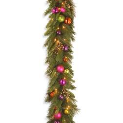 National Tree Company 6 ft. Pre-Lit Artificial Garland Kaleidoscope with Lights