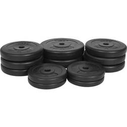 Gorilla Sports Vægtsæt 30kg 25/26mm 4x1,25kg 6x2,5kg 2x5kg Pakke 30 kg