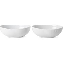 Royal Copenhagen White Fluted Oval Skål 2st