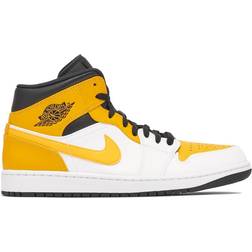 NIKE Air Jordan 1 Mid - White/University Gold/Black