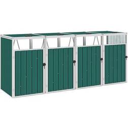 vidaXL Shed for Four Dustbins 286x81x121cm (Byggnadsarea )