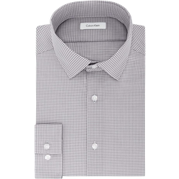 Calvin Klein Men's Dress Shirt Slim Fit Non Iron Gingham
