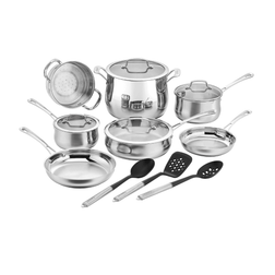 Cuisinart Contour Stainless Steel Cookware Set with lid 14 Parts