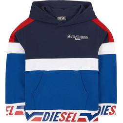 Diesel Sippus Over Contrast Color Hoodie - Peacoat