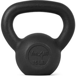 Yes4All Solid Cast Iron Kettlebell Weights 7kg