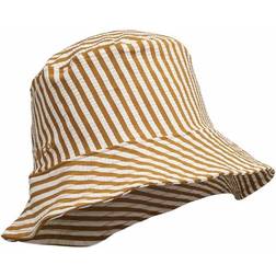 Liewood Matty Sun Hat - Stripe Seersucker Golden Caramel/White