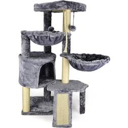 Xin Three Layer Cat Tree with Cat Condo & Two Hammocks