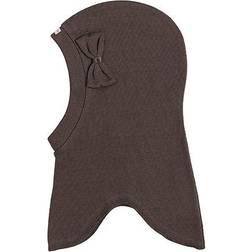 Racing Kids Organic Single Layer Cotton Balaclava with Bow - Chocolate Brown (505003-06-SS21)