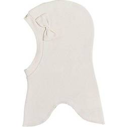 Racing Kids Organic Single Layer Cotton Balaclava with Bow - Eggshell (505003-10-SS21)