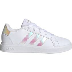 Adidas Kid's Grand Court Lifestyle Tennis - Cloud White/Iridescent/Cloud White