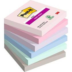 Post-it Super Sticky Notes 76 x 76 mm - Rose Violet Vert Gris Bleu