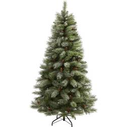 Nearly Natural 6ft Unlit Snowed French Alps Mountain Pine with Pinecones Artificial Christmas Tree 182.9cm