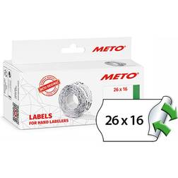 Meto White Removable Price Tags 26x16mm