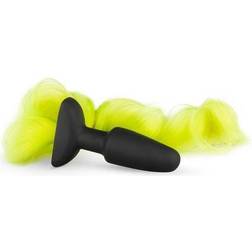 NS Novelties Silicone Butt Plug With Tail Yellow
