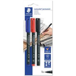 Staedtler OH Penna Lumocolor Permanent 1 mm 3 pennor