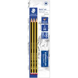 Staedtler Noris Blyertspennor och suddgummi 3 pennor