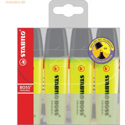 Stabilo Textmarker Boss Original 4er Pack 5mm 4x