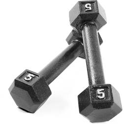 Cap Barbell Cast Iron Hex Dumbbell 2x5kg