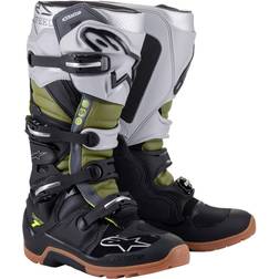 Alpinestars Tech Enduro Bottes de moto, noir-argent, taille pour Hommes Homme